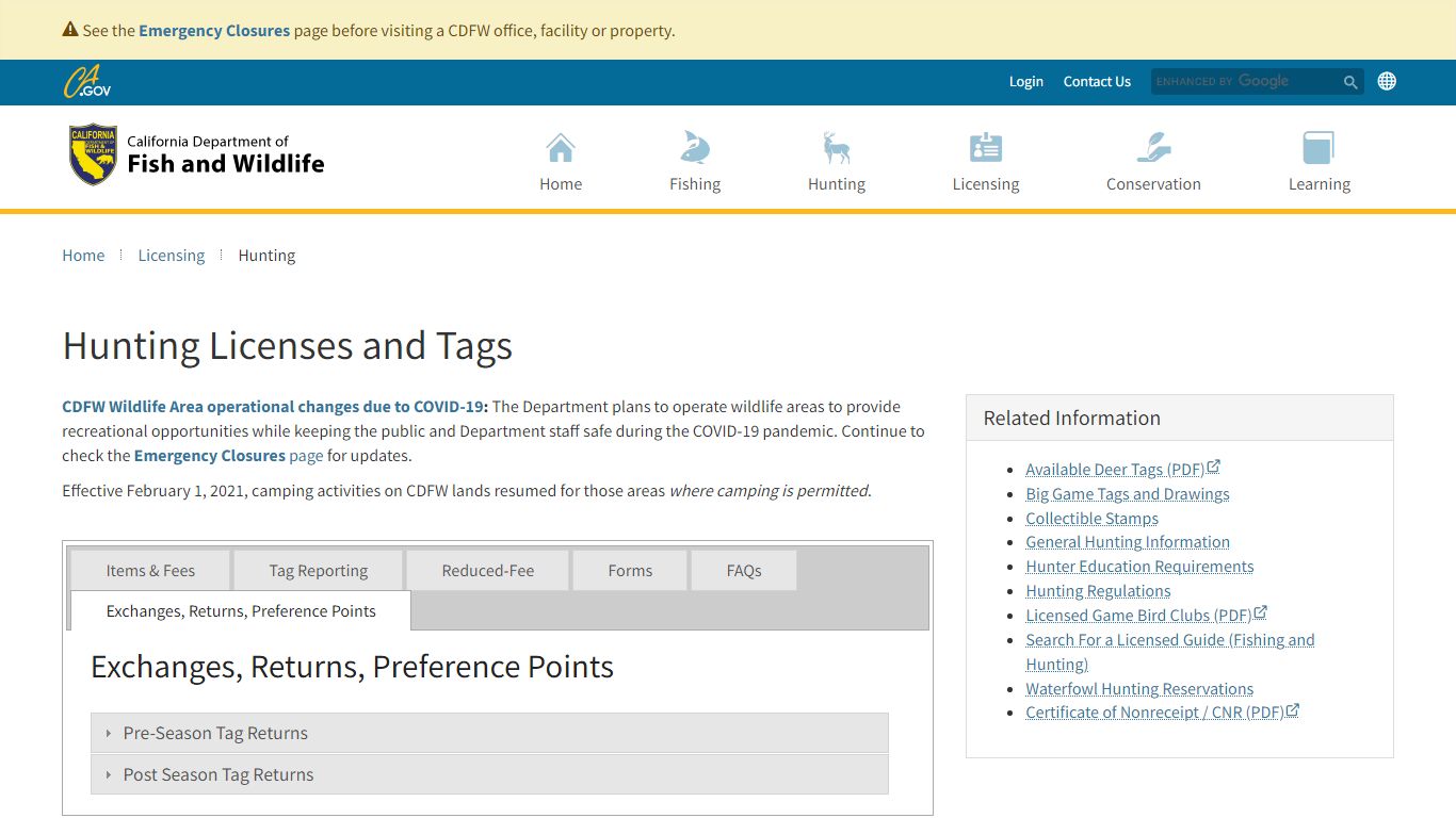 Hunting Licenses and Tags - California Department of Fish and Wildlife