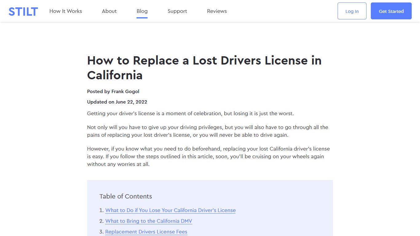 Lost drivers license in California? Here's what to do [2022] - Stilt Blog