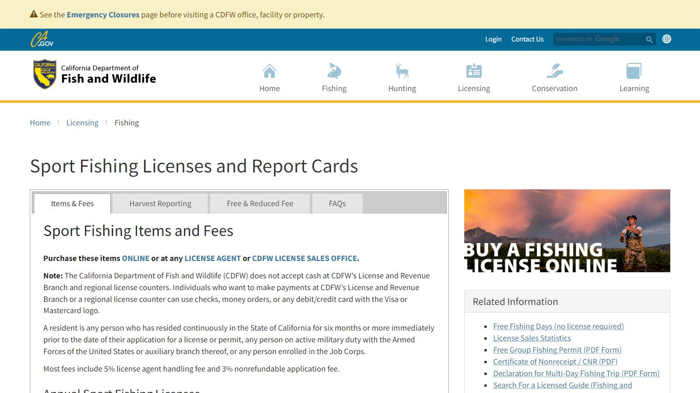 Sport Fishing Licenses and Report Cards - wildlife.ca.gov